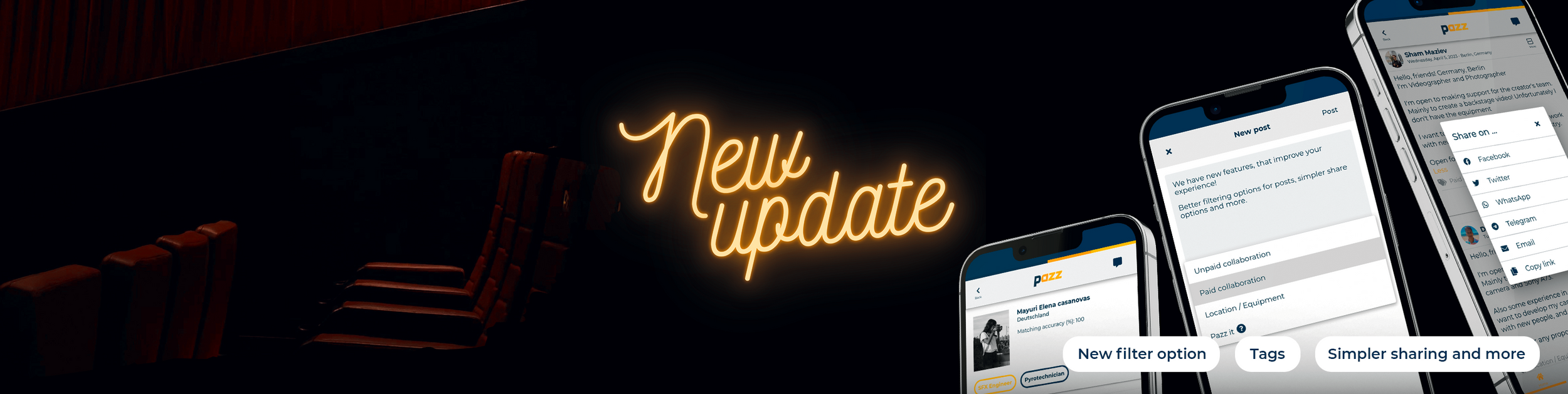 Neue Features auf Pazz!